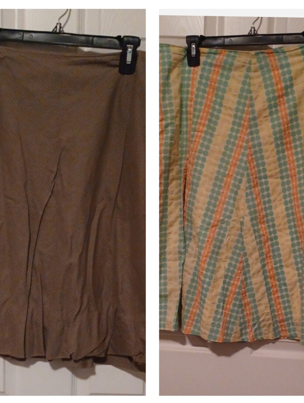 Calvin Klein Jeans Khaki A-Line Skirt And Colorful Polkodat Skirt